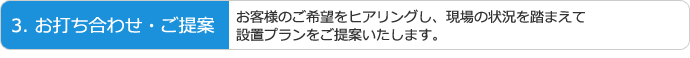 3. お打ち合わせ・ご提案